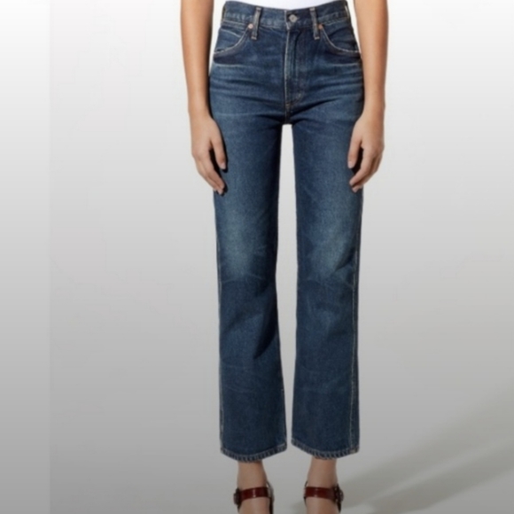 153. Wilfred x Citizens Of Humanity Liv straight crop blue jeans. - Picture 12 of 13